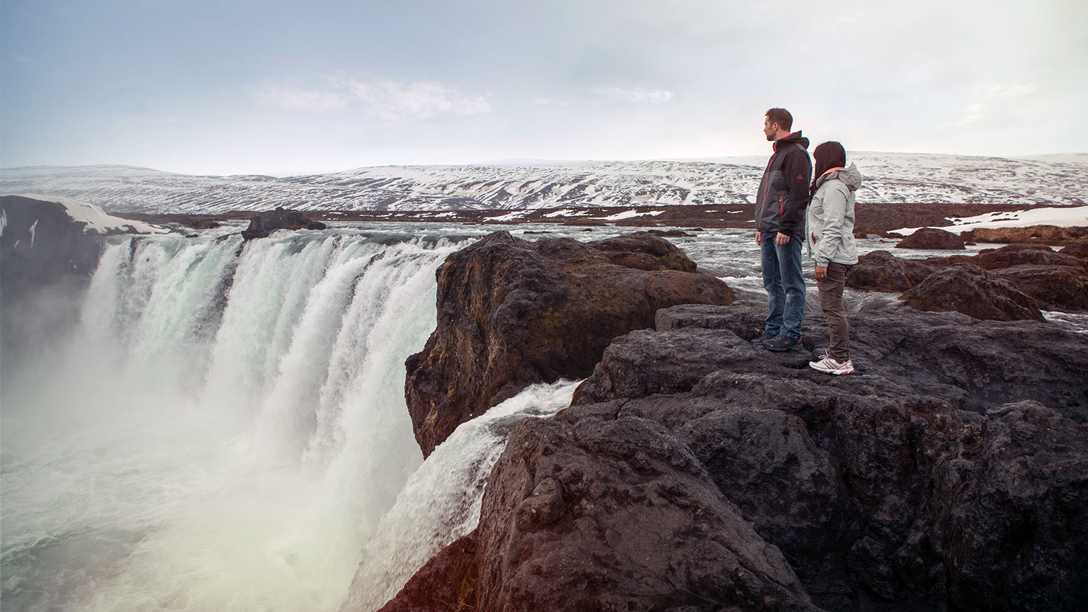 Iceland-Akureyri-Godafoss-Waterfall-Travellers
