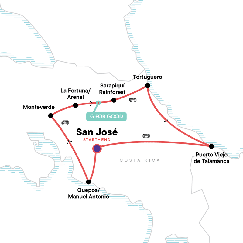 Costa Rica Map 2022