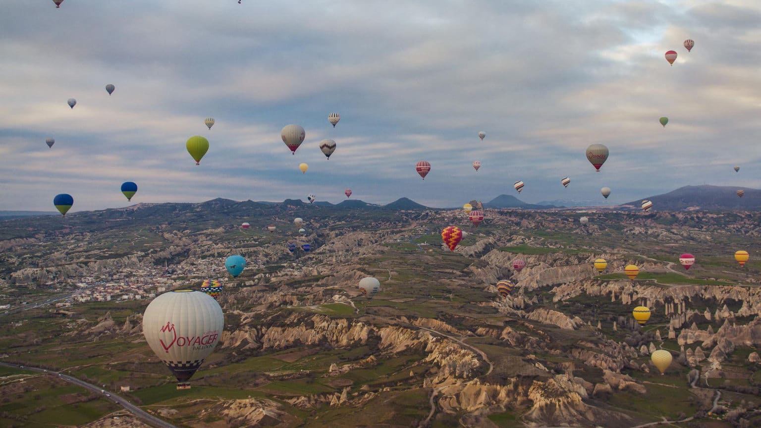 Turkey Cappadocia Hot Air Balloons Sunrise cropped