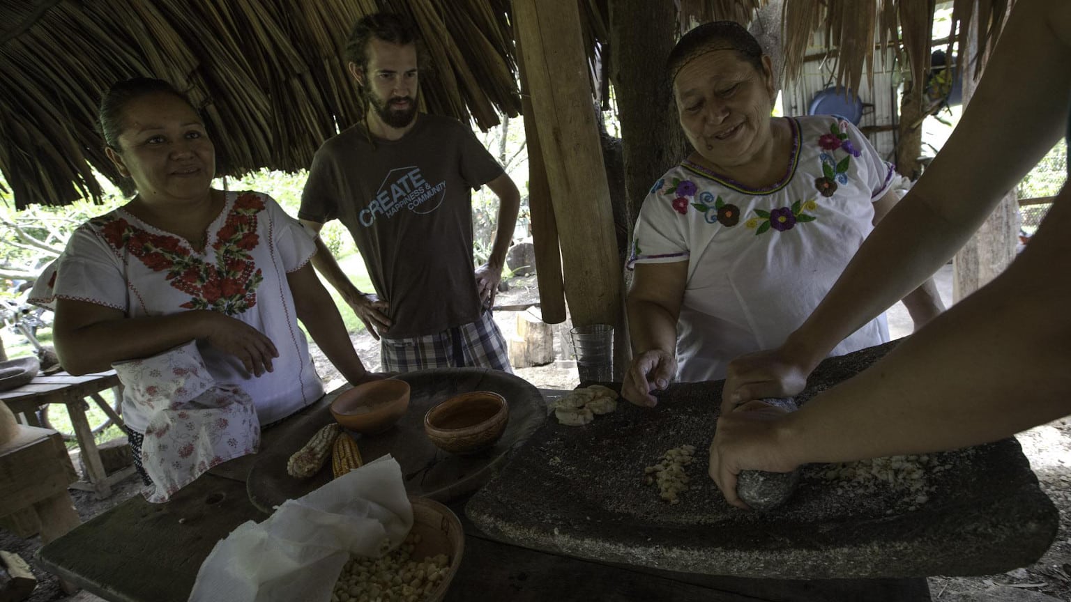 Belize San Ignacio Planeterra Womens Pottery Co-Op Corn Making
