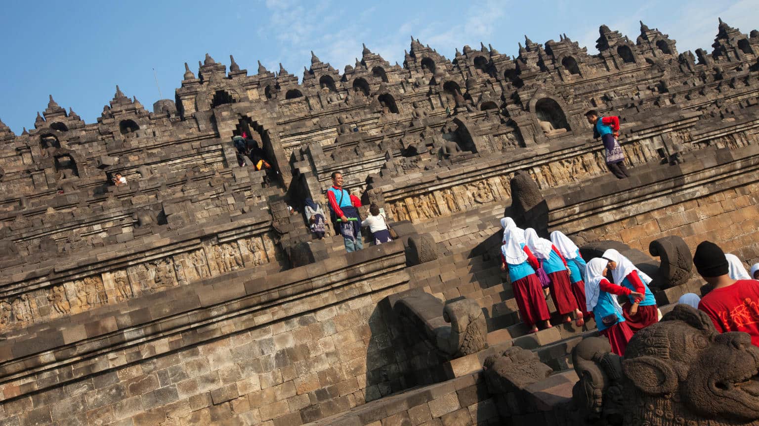 Java Yogyakarta Borobodur Temple Stairs People